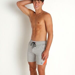 Nasty Pig Light Heather Grey Jolt Rugby Shorts